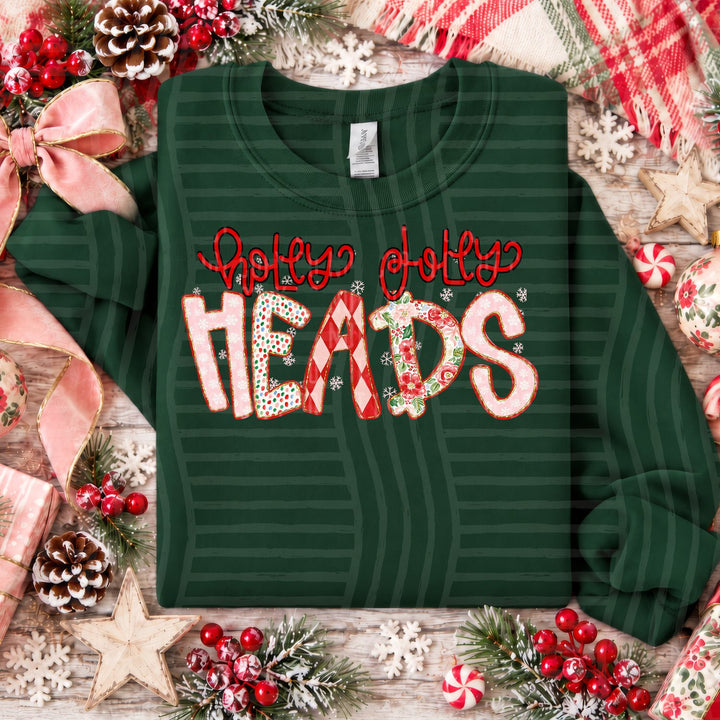 Heads Holly Jolly Confetti Mascots DTF transfer