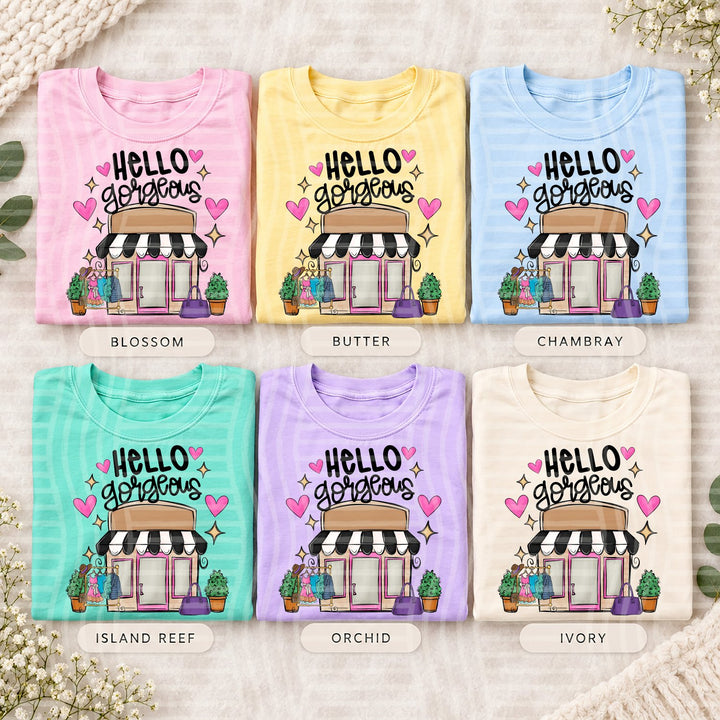 Hello Gorgeous Career Day Small Biz DTF transfer