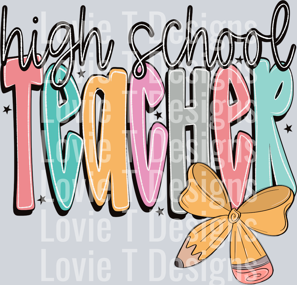 High School Teacher Doodle Pencil
