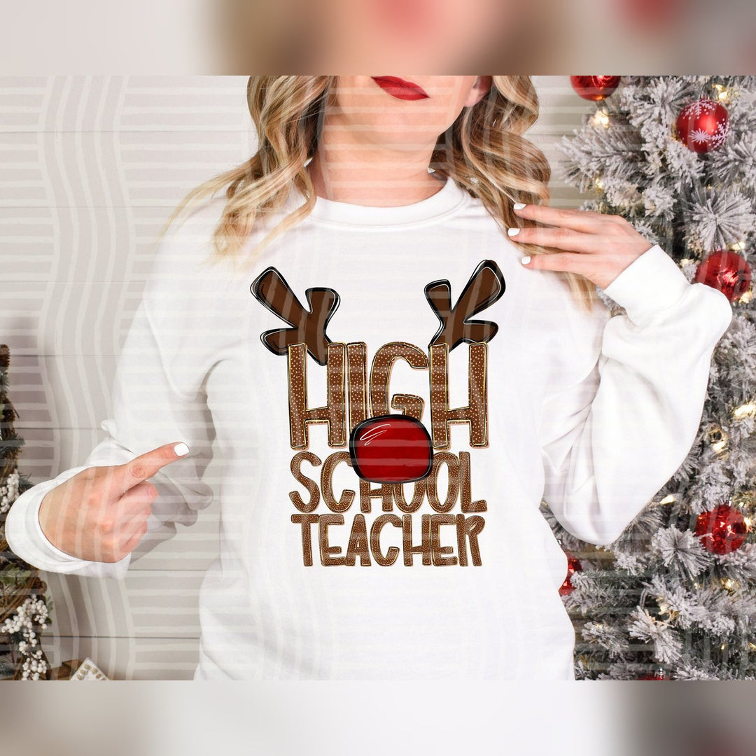 High School Teacher Deer Antler School Staff DTF transfer