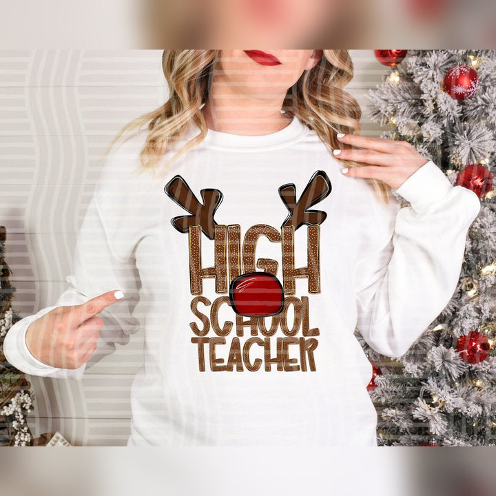 High School Teacher Deer Antler School Staff DTF transfer