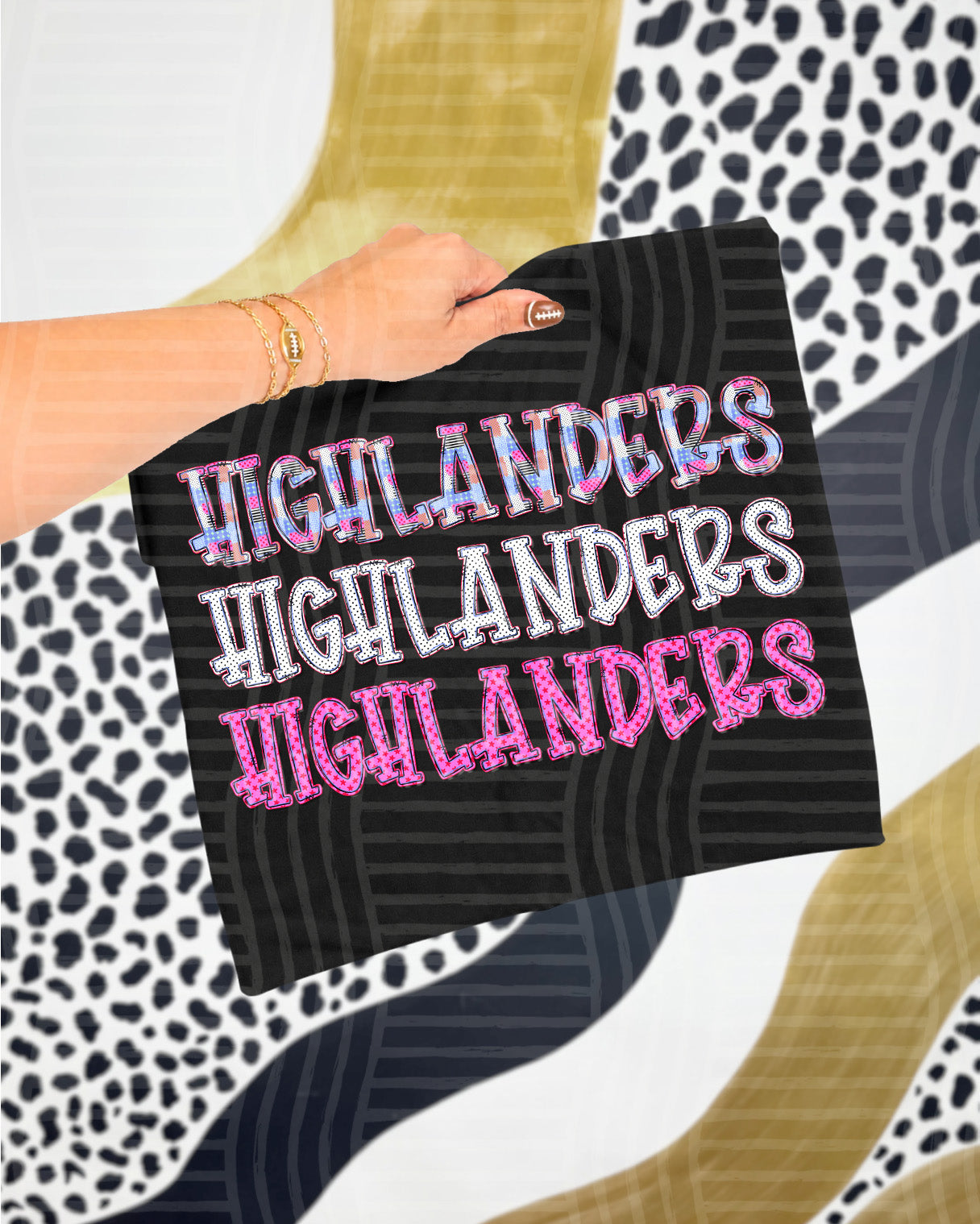 Dolly Tri Stacked Mascots Highlanders design