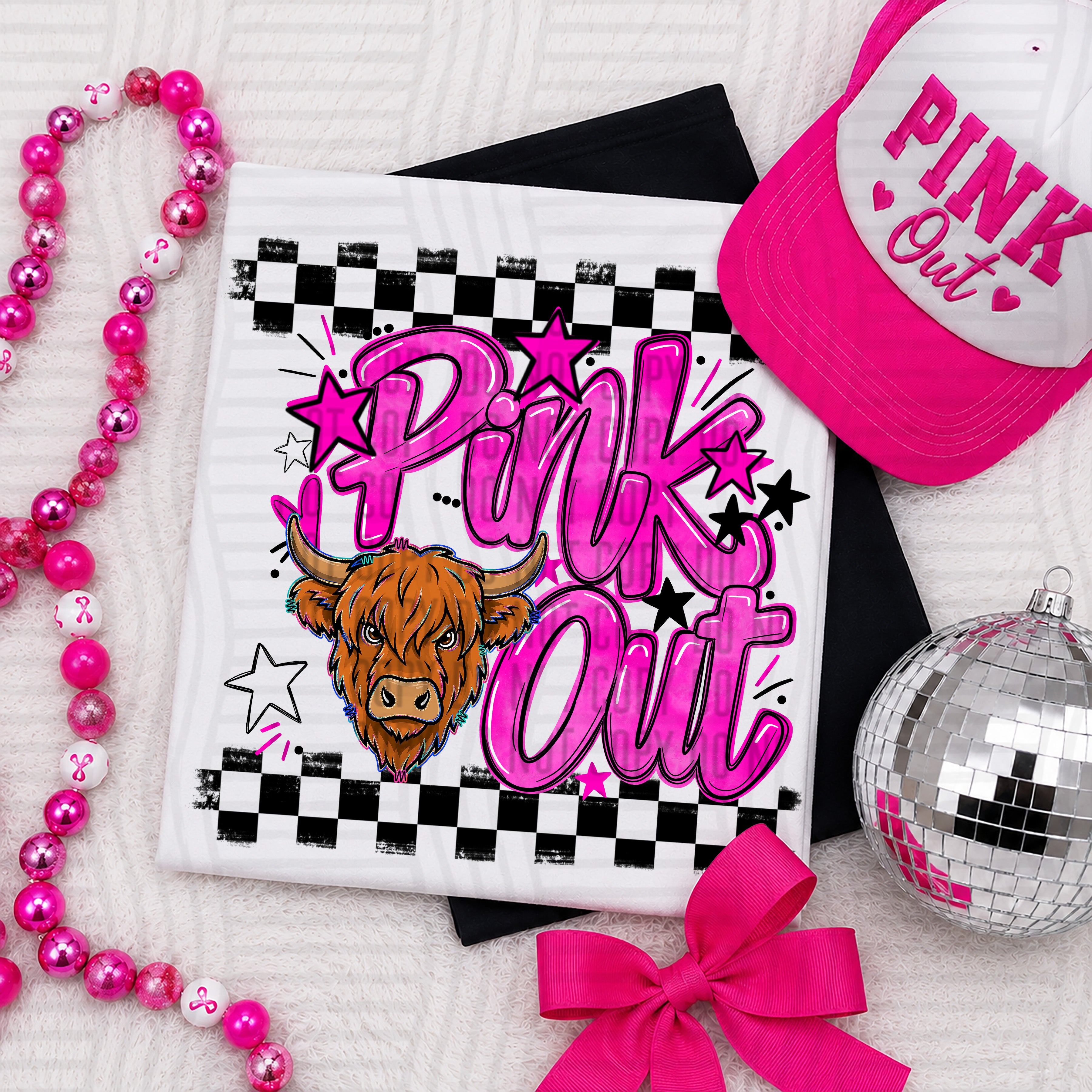 Pink Out Mascots CC Highlanders design