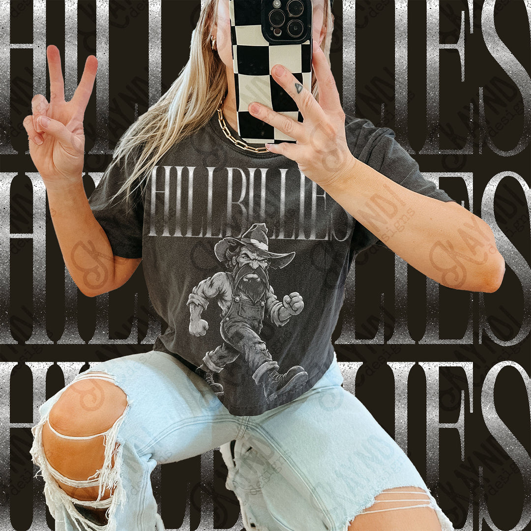 Halftone Mascots Hillbillies DTF transfer mockup