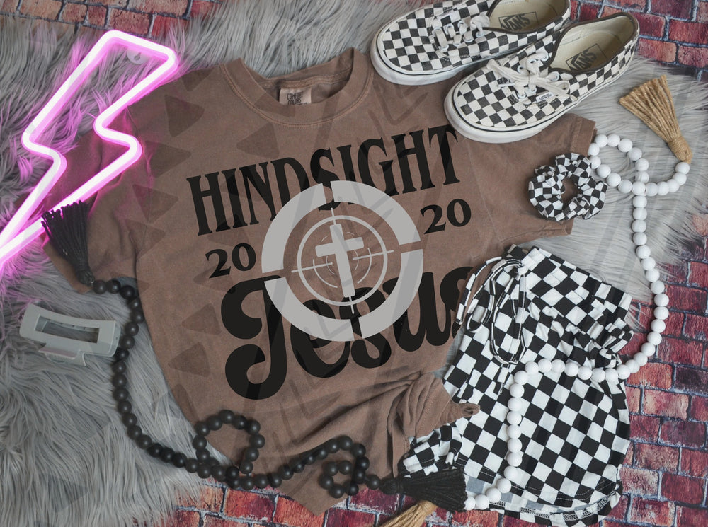 Hindsight Jesus DTF transfer design – image 1