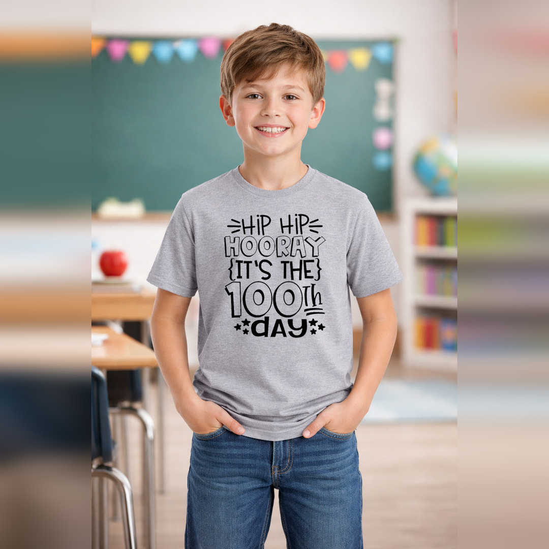 Hip Hip Hooray It's the 100th Day – DTF Transfer – product image