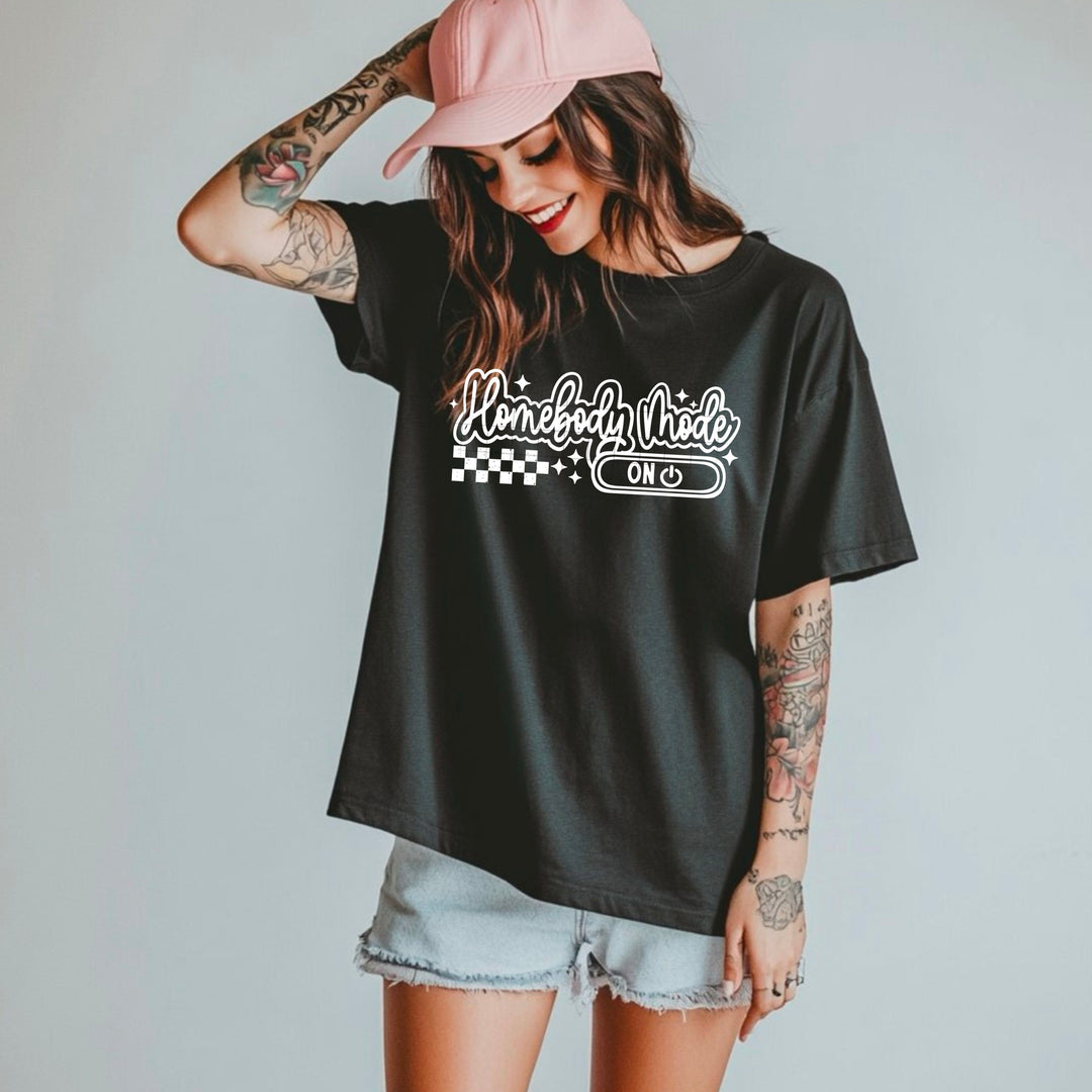 Homebody Mode Single Color White DTF transfer design – image 1