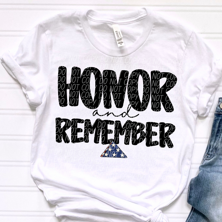 HONOR AND REMEMBER BLACK FLAG