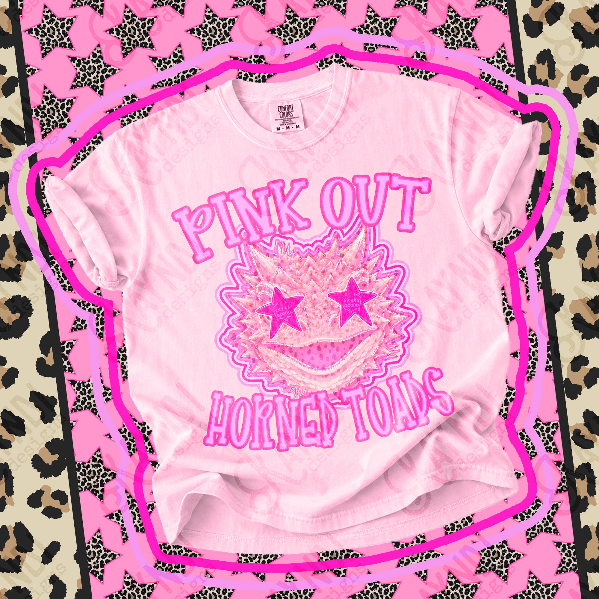 Pink Out Mascots Horned Toads mockup