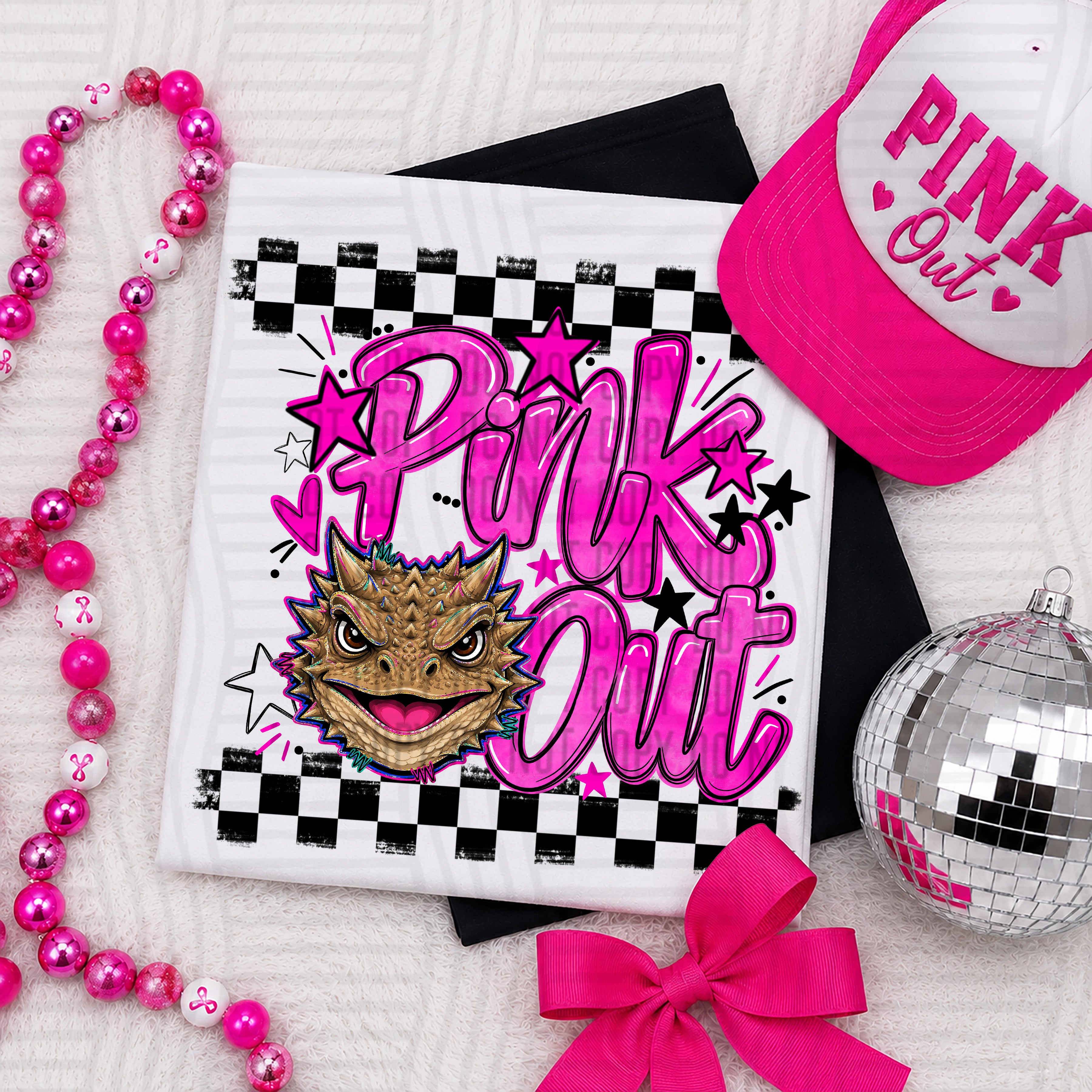 Pink Out Mascots CC Horned Toads design