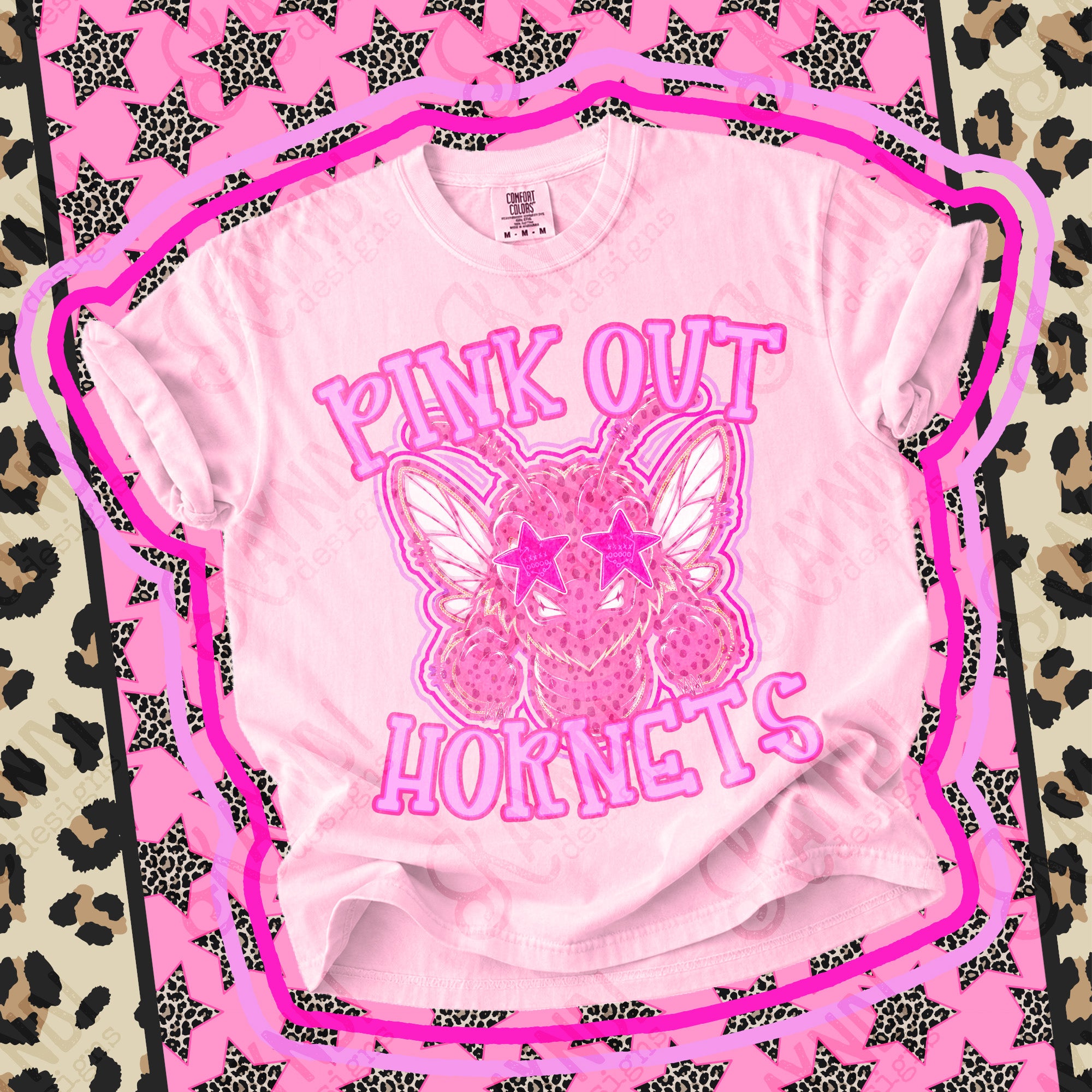 Pink Out Mascots Hornets 3 mockup