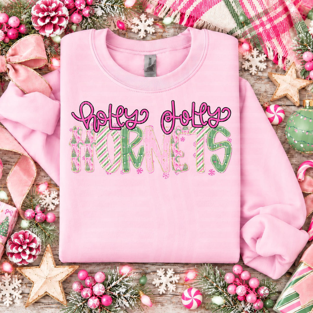 Hornets Holly Jolly Mistletoe Magic Mascots DTF transfer
