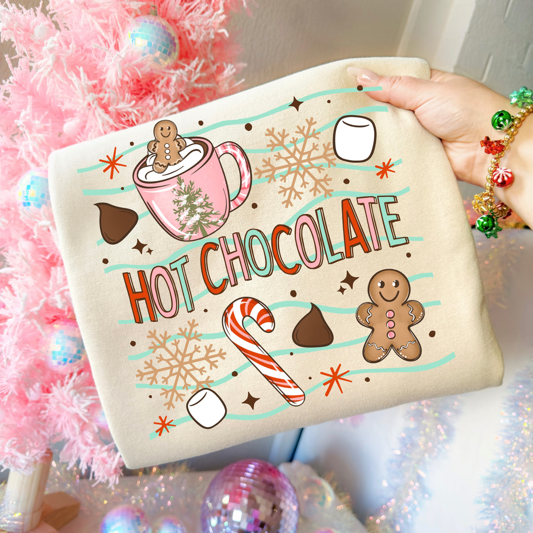 Hot Chocolate Wavy Lines DTF transfer – mockup