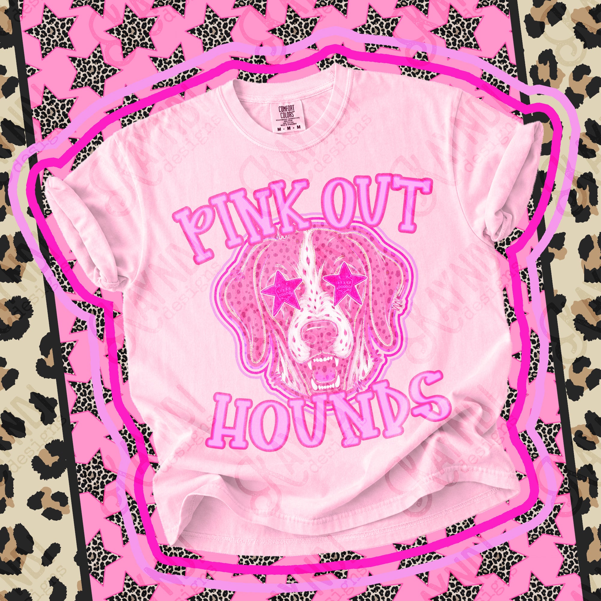 Pink Out Mascots Hounds mockup