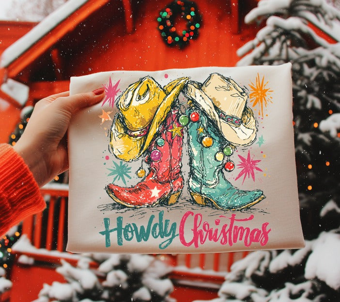 Howdy Christmas DTF transfer design – image 1