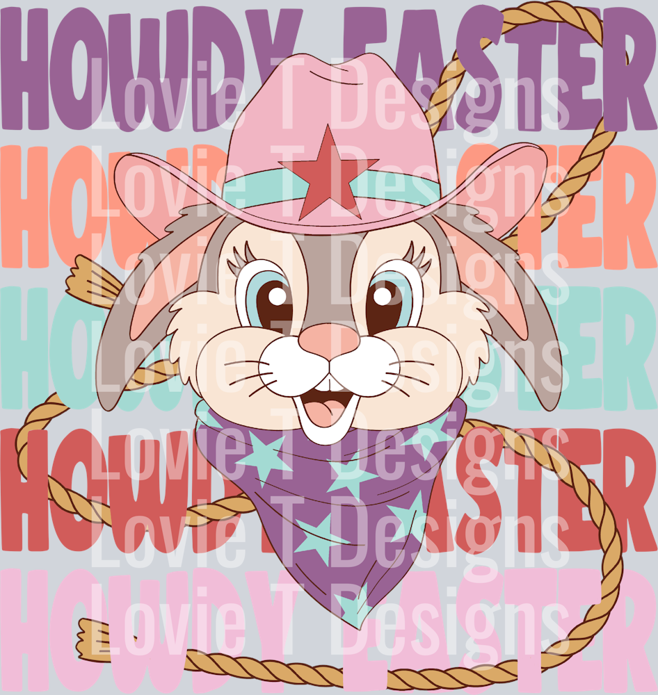 Howdy easter bunny girl