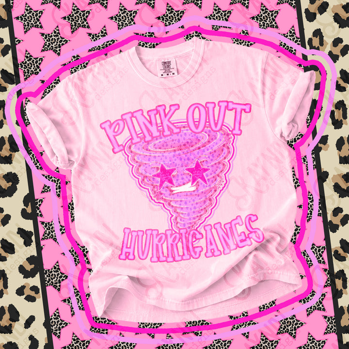 Hurricanes Pink Out Mascots mascot DTF transfer