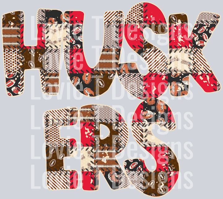 Huskers Football Quilted Red