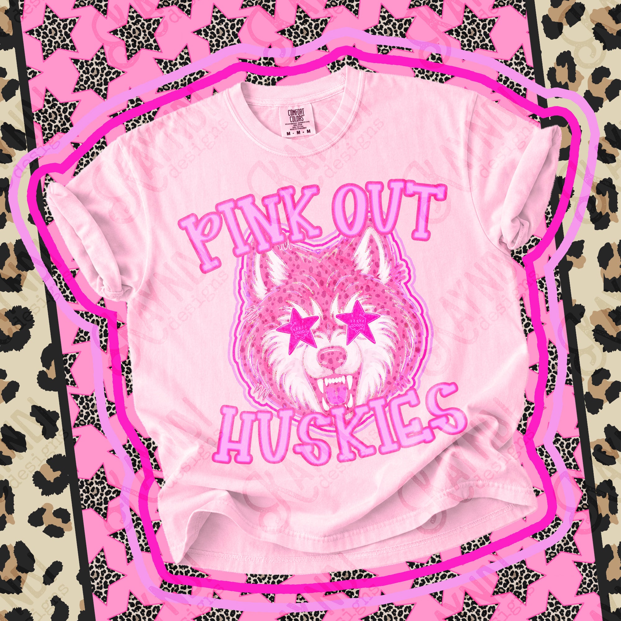 Pink Out Mascots Huskies 2 mockup
