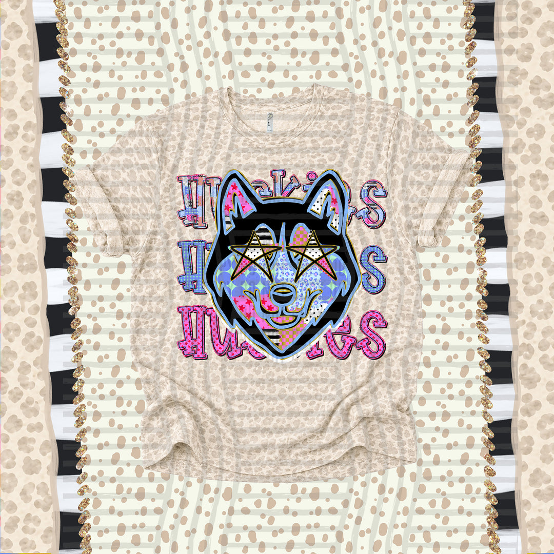 Huskies Dolly Doodle mascot DTF transfer