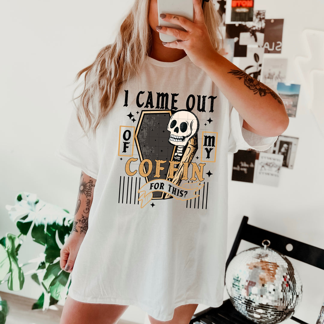 I Came Out of My Coffin for This Black DTF transfer design – image 1