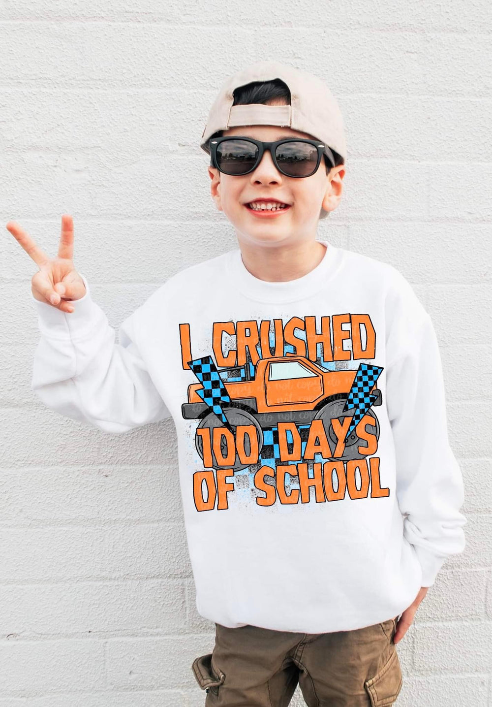 I Crushed 100 Days of School DTF transfer design
