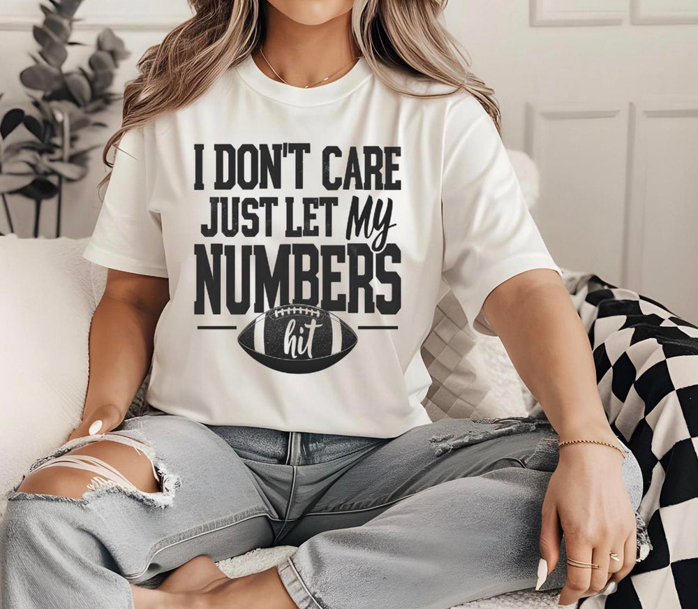 Let My Numbers Hit Football DTF transfer design