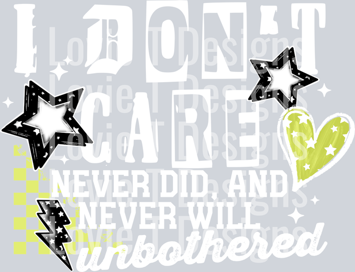 I don’t care green white