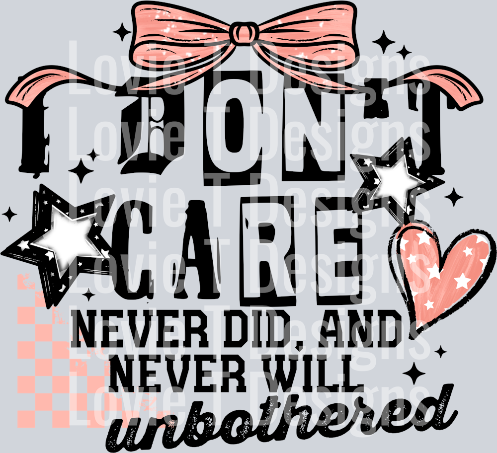 I don’t care pink black