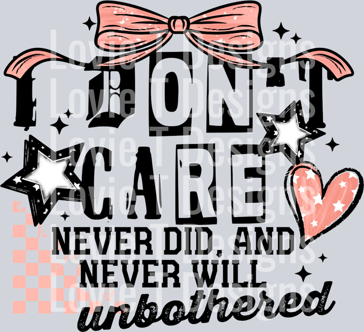 I don’t care pink black
