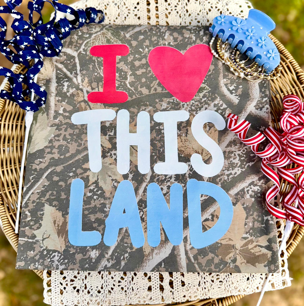 I Love This Land DTF transfer design