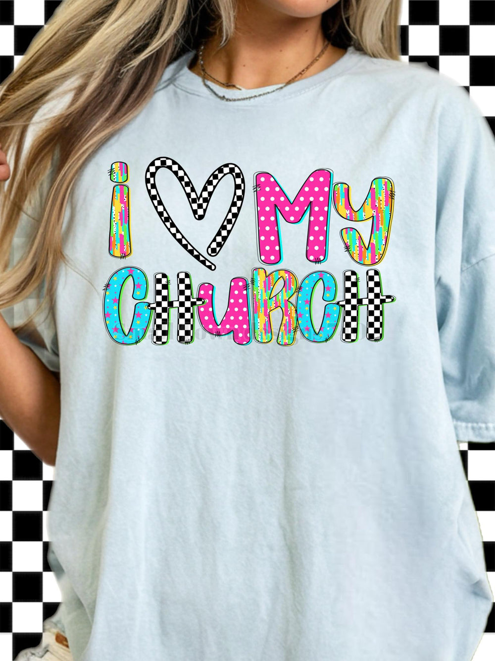 I Love My Church DTF transfer design – image 1