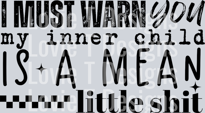 I MUST WARN YOU