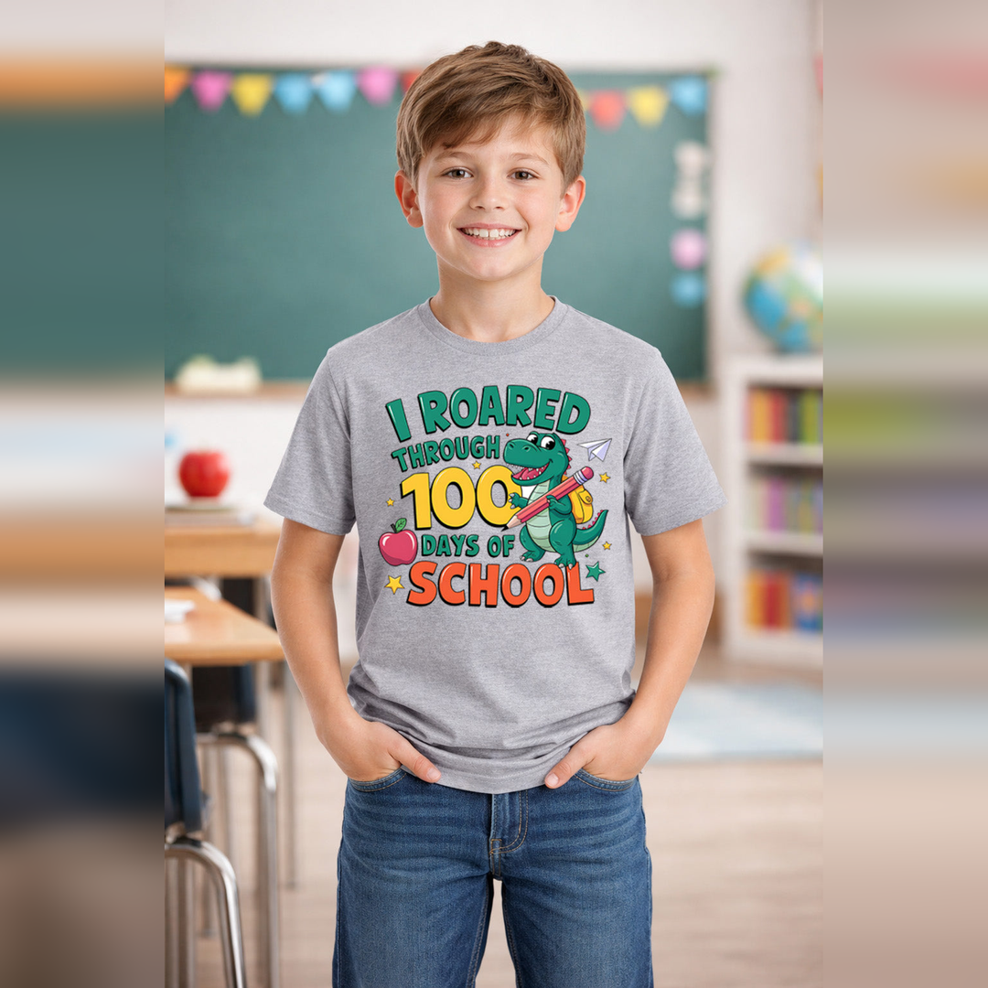 I Roared Through 100 Days of School – DTF Transfer – product image