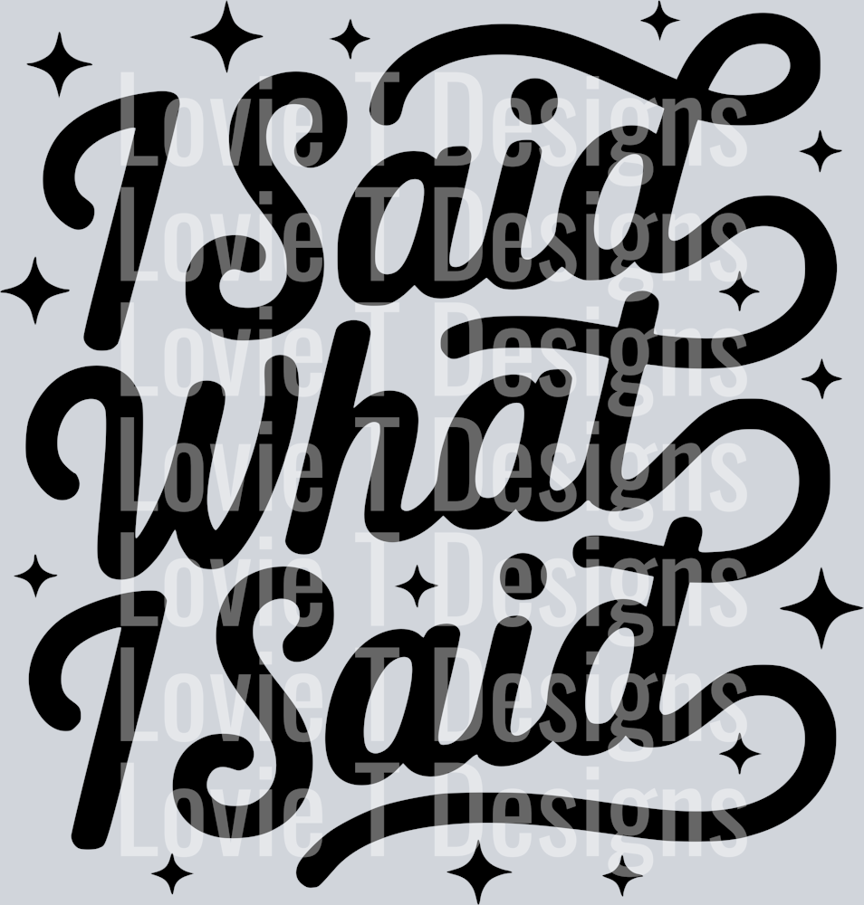 I SAID WHAT I SAID PNG