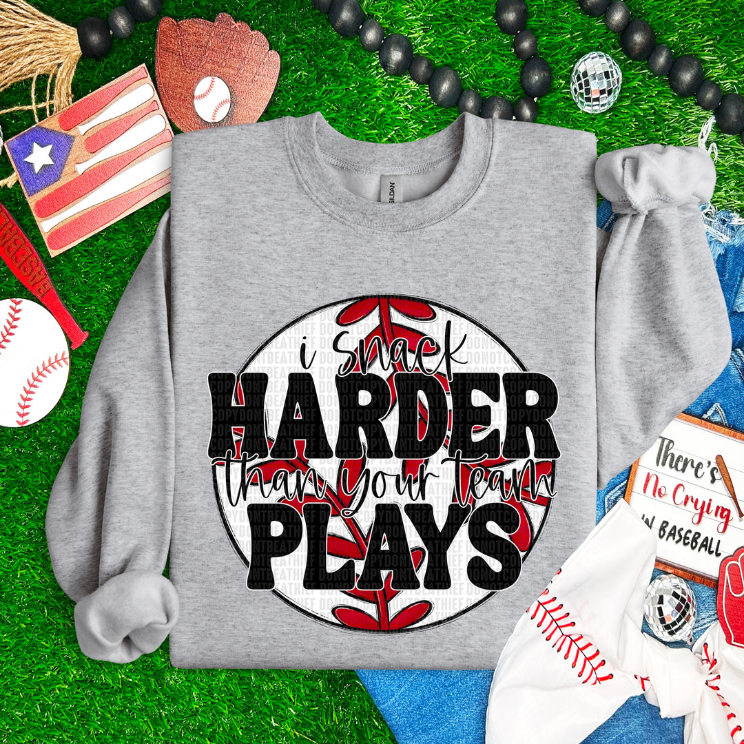 I SNACK HARDER BASEBALL