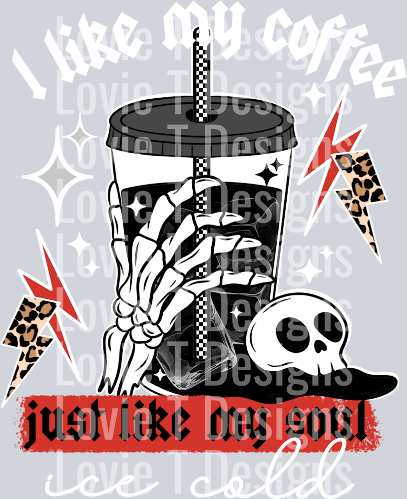 I like my coffee like my soul white words