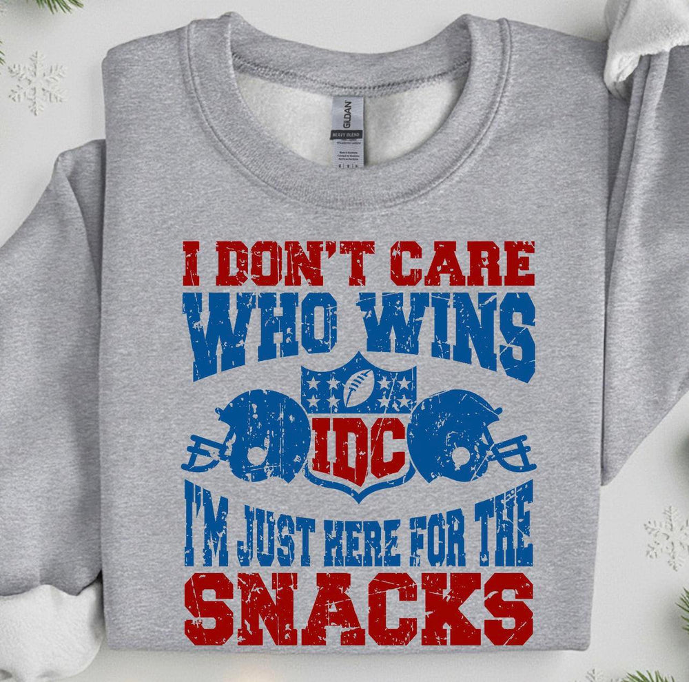 Just Here for the Snacks Football DTF transfer design