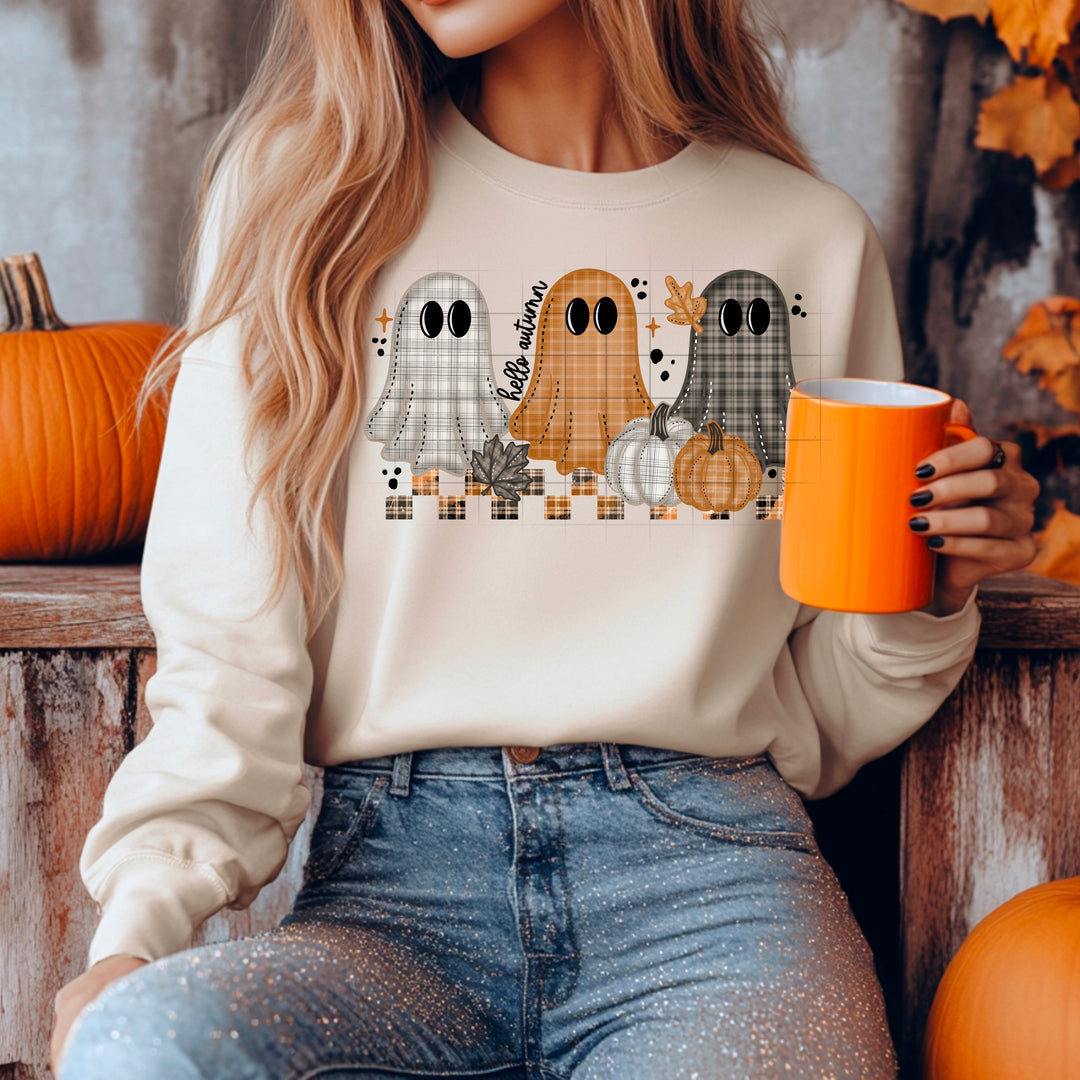 HELLO AUTUMN PLAID GHOSTS
