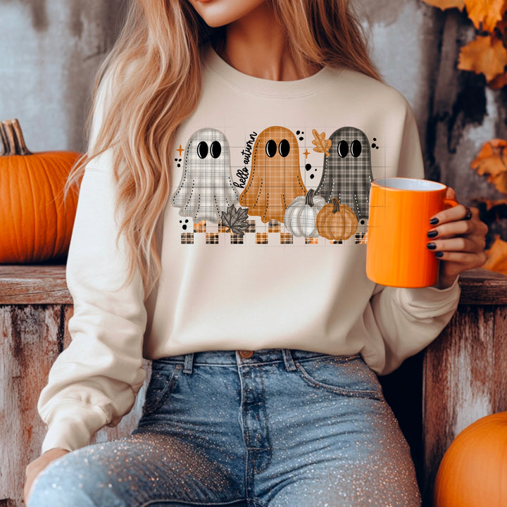 HELLO AUTUMN PLAID GHOSTS
