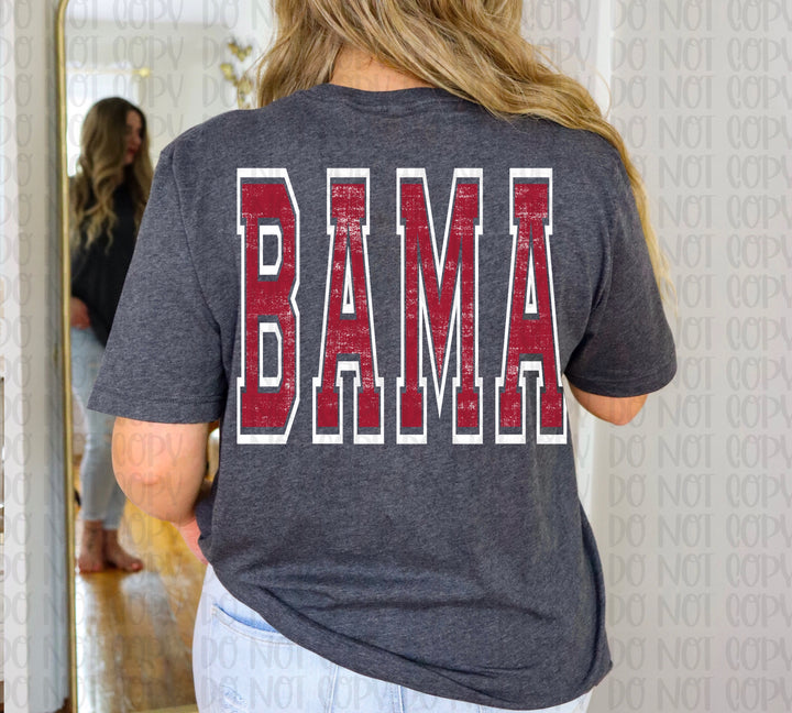 VARSITY OVERSIZED BAMA CRIMSON AND WHITE