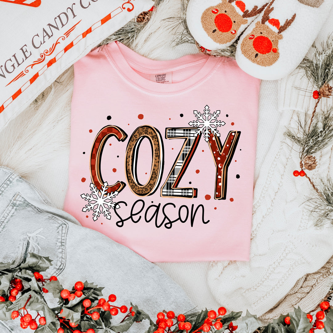 Cozy Season Plaid Fall DTF transfer mockup
