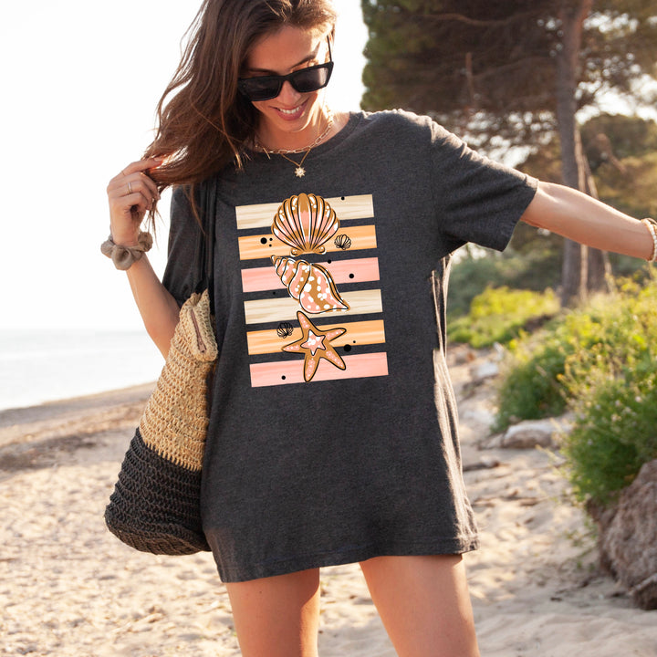 STACKED SHELLS AND STRIPES