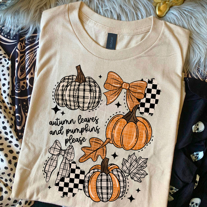 AUTUMN LEAVES PUMPKINS PLEASE PLAID