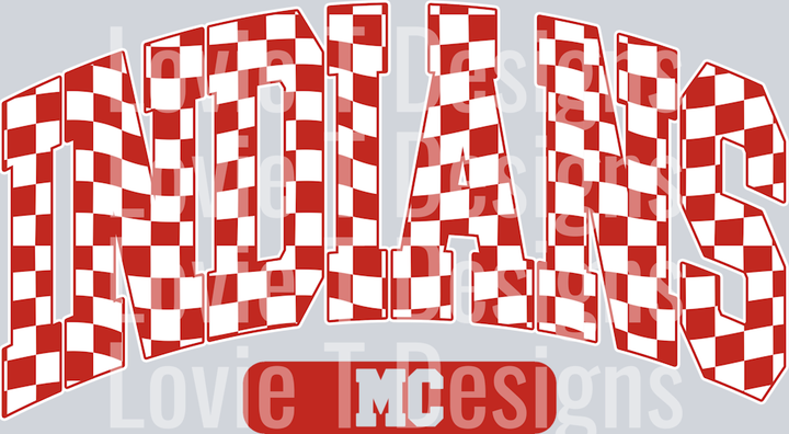 INDIANS MC RED CHECKER