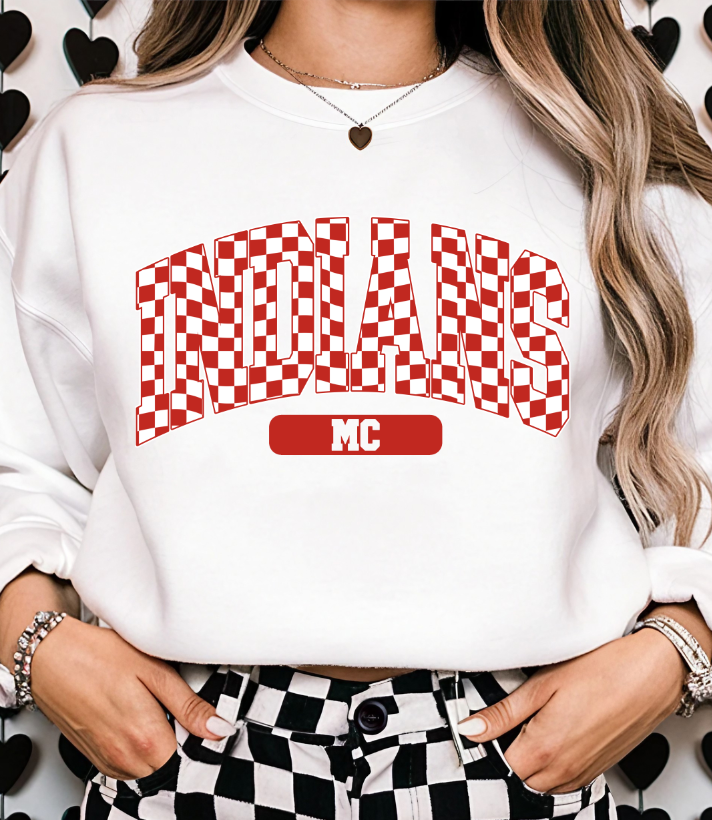 INDIANS MC RED CHECKER