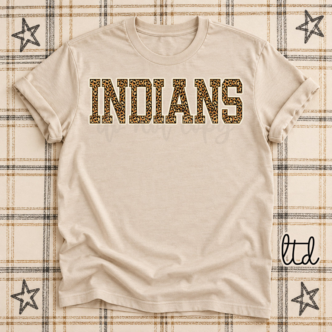 Indians Dark Leopard Mascots DTF transfer