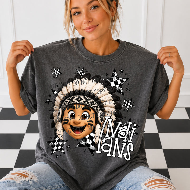 Indians Big Mascot Energy mascot DTF transfer