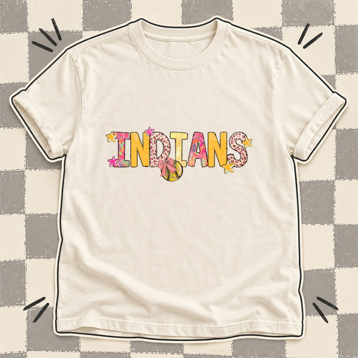 Indians Mixed Doodle Softball Mascots – Softball Brights DTF transfer mockup