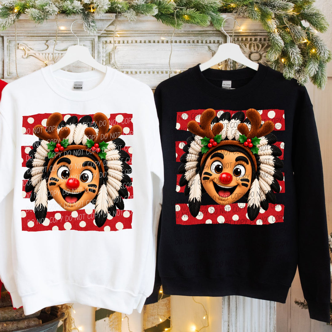 Indian Reindeer Spirit Mascots DTF transfer